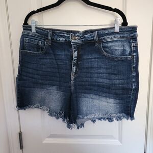 Denim Blue Women's Shorts By Zenana Size 1x